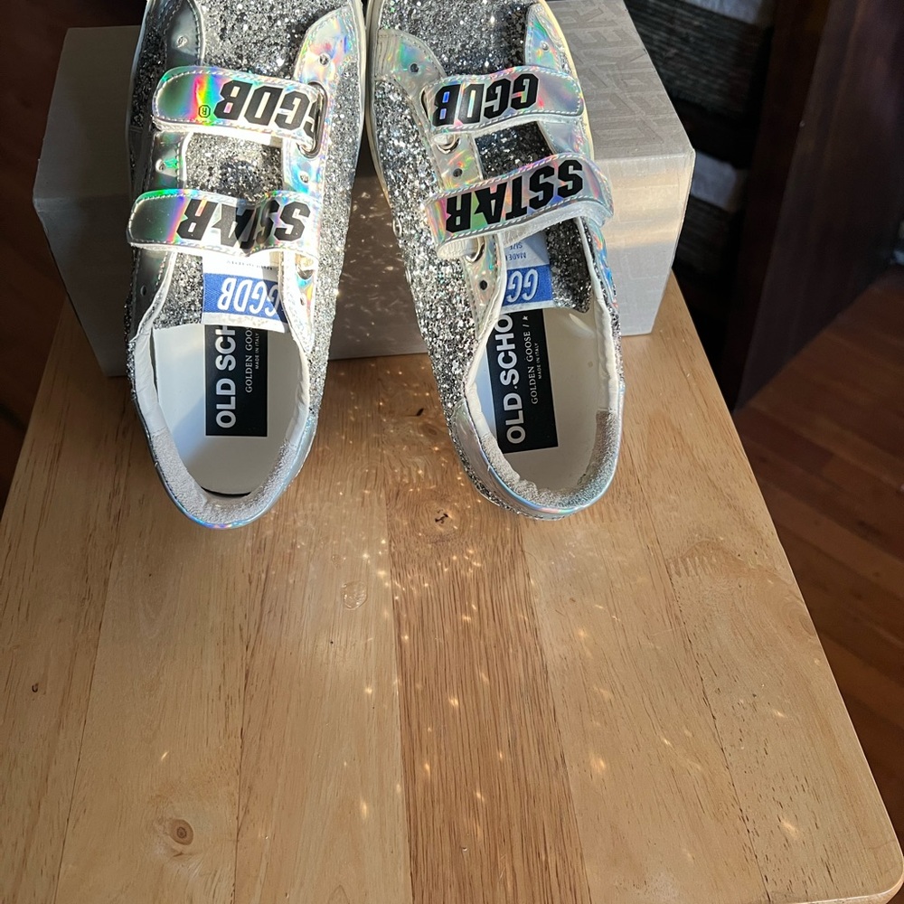 Golden Goose Silver Glitter Sneakers - Picture 4 of 5